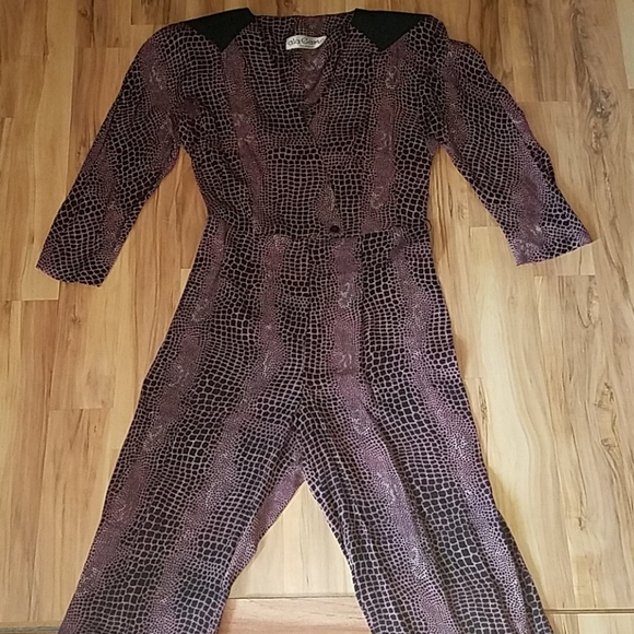 Vintage 80s 90s Animal Print Jumpsuit - Picture 3 of 10